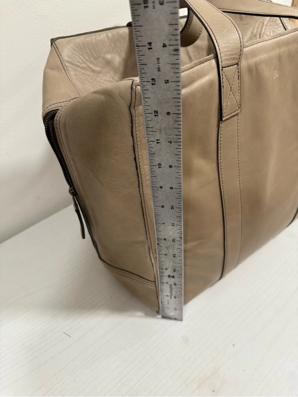 Men's Leather Duffel Tote in Taupe - Classic Everyday Carry